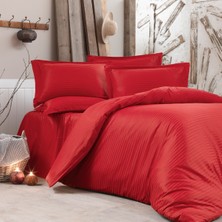 Alena Home %100 Pamuk Saten Çizgili Tek Kişilik Nevresim Takımı