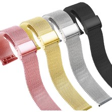 İzmirTech 22MM Gear S3 Watch 4 -Gt2 GT2E 46MM Kayış Kordon Milano Metal Klasik Kopça