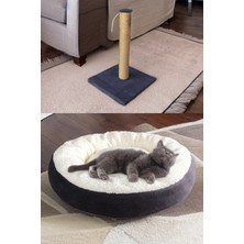 Kurtbay Şekil Açık Kedi Tuvaleti Kedi Başlangıç Seti - Pembe At8