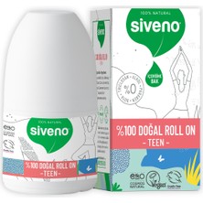 Siveno %100 Doğal Roll On Teen Girl Genç Kız Deodorant Ter Kokusu Önleyici Bitkisel Lekesiz Vegan 50 ml