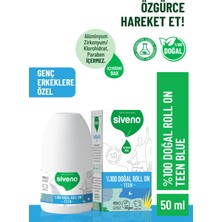 Siveno %100 Doğal Roll-On Teen Blue Genç Erkek Deodorant Ter Kokusu Önleyici Bitkisel Lekesiz Vegan 50 ml