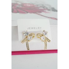 By Zeyna Aksesuar Kadın Vip Seri Baget Zirkon Taşlı Küpe Seti