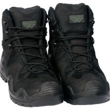 Warboots BLK-2047 Nubuk Deri Waterproof Astar Arazi ve Askeri Bot Siyah Rengi Yarım Boy