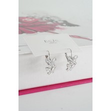 By Zeyna Aksesuar Kadın Vip Seri Baget Zirkon Taşlı  925 Ayar Gümüş Klipsli Küpe Seti