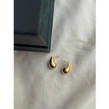 Organik Kutum Bottega Mini Damla Küpe Gold