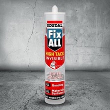 Soudal Fix All High Tack 290 ml Beyaz Kartuş Yüksek Yapışma ve Kolay Uygulama Özellikli Silikon