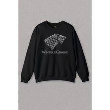 So Cool Unisex Sweatshirt Dizi Game Of Thrones Winter Is Coming Baskılı Sweat