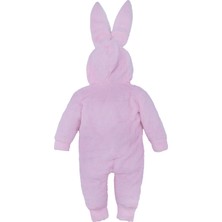 Bebelop Unisex Çocuk Erkek Kız Tavşan Kulaklı Uyku Tulum Fermuarlı Peluş