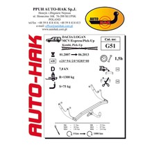 Autohak Dacia Logan Autohak Proje Dahil Mcv/express/pick-Up/kombi Çeki Demiri 2007-2013