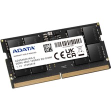 Adata A-Data 16GB Ddr5 4800MHZ Sodımm Premıer AD5S480016G-S Notebook Ram