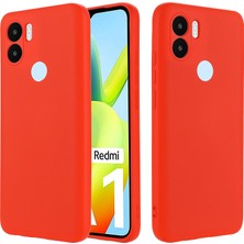 4U Sky Xiaomi Için Poco C51 4g Yumuşak Astar Sıvı Silikon Telefon Kılıfı Bırak Koruma Geri Kapak-Kırmızı (Yurt Dışından)