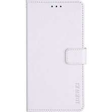 4U Sky Xiaomi Poco C51 Için 4g Pu Deri Telefon Kılıf Çılgın At Doku Stand Cüzdan Kapağı-Beyaz (Yurt Dışından)