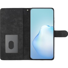 4U Sky Xiaomi 13 5g Düz Renkli Folio Flip Pu Deri Cüzdan Kapağı Cilt Dokunuşu Standı Telefon Kılıfı-Siyah (Yurt Dışından)