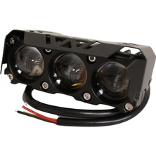 Dora Led  Motosiklet-Scooter Sis Farı 12-60V Beyaz-Sarı Çift Renk IP67 Su Geçirmez Offroad 4x4 Suv Atv Tekne Far 1 Adet