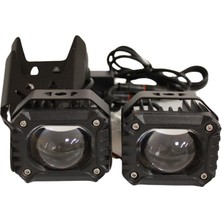 Dora Led  Motosiklet Sis Farı 12-85V Beyaz-Sarı Çift Renk IP67 Offroad 4x4 Kamyon Suv Atv Tekne Farı 1 Çift