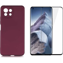 Coolacs Xiaomi Mi 11 Lite ile Uyumlu Telefon Kılıfı ve 5d Ekran Koruyucu