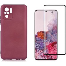Coolacs Xiaomi Redmi Note 10S ile Uyumlu Telefon Kılıfı ve 5d Ekran Koruyucu