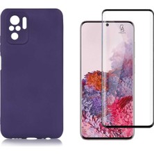 Coolacs Xiaomi Redmi Note 10S ile Uyumlu Telefon Kılıfı ve 5d Ekran Koruyucu