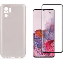 Coolacs Xiaomi Redmi Note 10S ile Uyumlu Telefon Kılıfı ve 5d Ekran Koruyucu