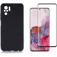 Coolacs Xiaomi Redmi Note 10S ile Uyumlu Telefon Kılıfı ve 5d Ekran Koruyucu