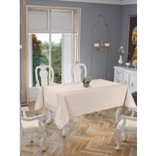 Tropik Home Joie Pamuklu Masa Örtüsü Dantelli Runner Setli ,masa Örtüsü Toptan 160X220 cm