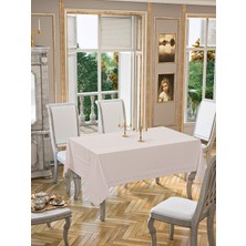 Tropik Home Joie Pamuklu Masa Örtüsü Dantelli Runner Setli ,masa Örtüsü Toptan 160X220 cm