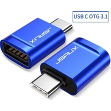 Jsaux Usb-C To USB Adaptörü , Type-c To Usb Dönüştürücü 1 Adet Mavi Aparat 5gbps USB3.0 Çevirici