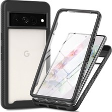 Eabhulie Google Pixel 8 Pro Için Yerleşik Ekran 360 Tam Koruma Telefon Kılıfı - Siyah (Yurt Dışından)