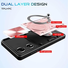 Eabhulie Honor 90 5g Için Çift Katmanlı Telefon Kılıfı, Slayt Kamera Kapağı ve Metal Gizli Braket ile Rose Gold (Yurt Dışından)