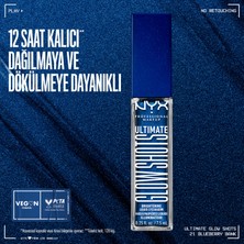 Nyx Professional Makeup Ultimate Glow Shots Işıltılı Likit Göz Farı - 21 Blueberry Bank