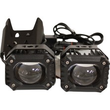 Hazar Led Motosiklet Sis Farı 12-85V Çift Renk Beyaz-Sarı IP67 Araç Off Road 4x4 Suv Atv Tekne Scooter Farı 2 Ad.