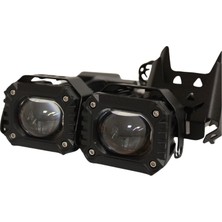 Hazar Led Motosiklet Sis Farı 12-85V Çift Renk Beyaz-Sarı IP67 Araç Off Road 4x4 Suv Atv Tekne Scooter Farı 2 Ad.