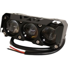 Hazar Led Scooter Sis Farı Çift Renk Beyaz-Sarı 12-60V IP67 Araç Motosiklet Off Road 4x4 Suv Atv Tekne Far 1 Ad.