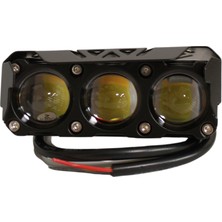 Hazar Led Scooter Sis Farı Çift Renk Beyaz-Sarı 12-60V IP67 Araç Motosiklet Off Road 4x4 Suv Atv Tekne Far 1 Ad.