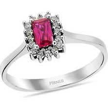 Pirnus Diamond - Renkli Yz - 14 Ayar Altın - Gramı : 2.12