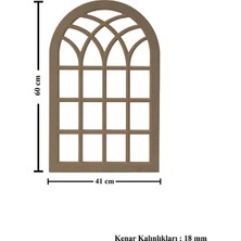 S.T. Koleksiyon Hobi Ahşap Mdf Boyanabilir Dekoratif Duvar Aynası 41 x 64 cm