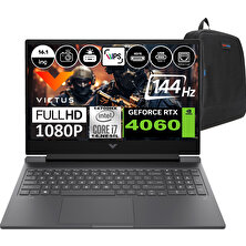 Hp Victus 16-R1051NT Intel Core I7-14700HX 96GB Ddr5 1tb SSD RTX4060-8GB 16.1 Inç 144HZ Full Hd Freedos Gaming Laptop 9J234EAWF11 + Weblegelsin Çanta