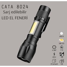 Cata Şarj Edilebilir LED El Feneri CT-8024