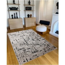 Nar Store Home Iskandinav Kabartmalı Vizon Kaymaz Taban Yıkanabilir Kesme Yolluk Halı