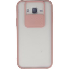 Newface Samsung Galaxy J7 Kılıf Palm Buzlu Kamera Sürgülü Silikon - Pembe 109008