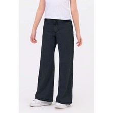 Hopi Kids Çocuk Kız Bol Paça Kot Pantolon D Hopi Kids - Füme - 9-10 Yaş