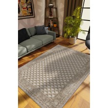 Homshtag Etnik Desenli Kahverenkli Renkli Halı Vintage Bordürlü Halı Geometrik Desenli Dijital Baskı Halı