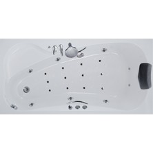 Lakewood Jakuzi 160x80, H55 Rest Hidromasaj Sistemli Küvet (Gövde + Metal Ayak + Ön Panel)