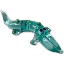 Hasyılmaz El Yapımı Mini Murano Cam Timsah Biblo A147-08