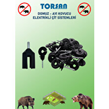 Torsan 220V Adaptörlü Pro 500 Elektrikli Çit Sistemi ( Domuz - Ayı Kovucu ) 500MT