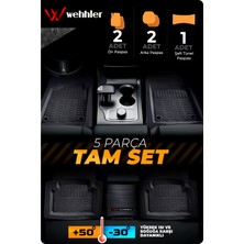 Wehhler Mercedes - Benz S Serisi S 450 450 L 2023 Derin Havuzlu Yumuşak Siyah Üniversal Paspas Seti