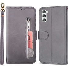 LRtools Samsung Galaxy S24+ Cüzdan Standı ile Zipper Cep Deri Kapağı (Yurt Dışından)