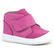 Rakerplus Yoohoo Hakiki Deri Pembe Beyaz Cırtlı Kız Bebek Bot