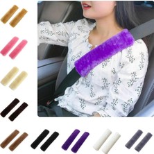 Cdwishbest Pembe Oft Araba Emniyet Kemeri Kılıfı Koyun Derisi Emniyet Kemeri Yastık Pedi Emniyet Kemeri Emniyet Kemeri Kılıfı Omuz Pedleri Çanta Araba Aksesuarları (Yurt Dışından)