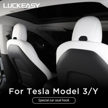 Cdwishbest MY-GA98CF Luckeasy Tesla Model 3 Model Y Araba Koltuğu Kanca Depolama Taşınabilir Iç Oto Aksesuarları Model3 Asılı Kanca (Yurt Dışından)